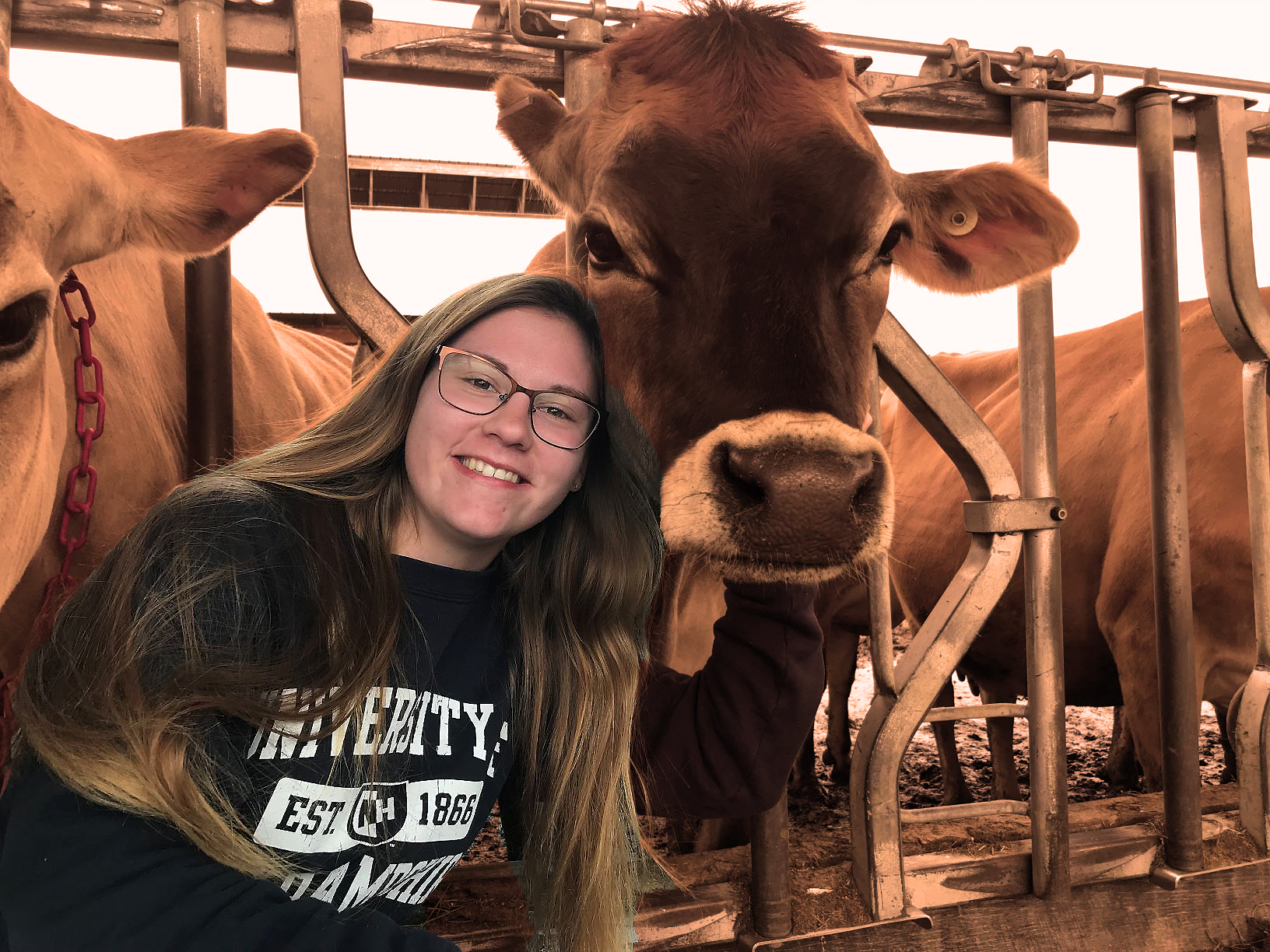 UNH animal science major Jessica Fury '19 UNH animal science major Jessica Fury '19
