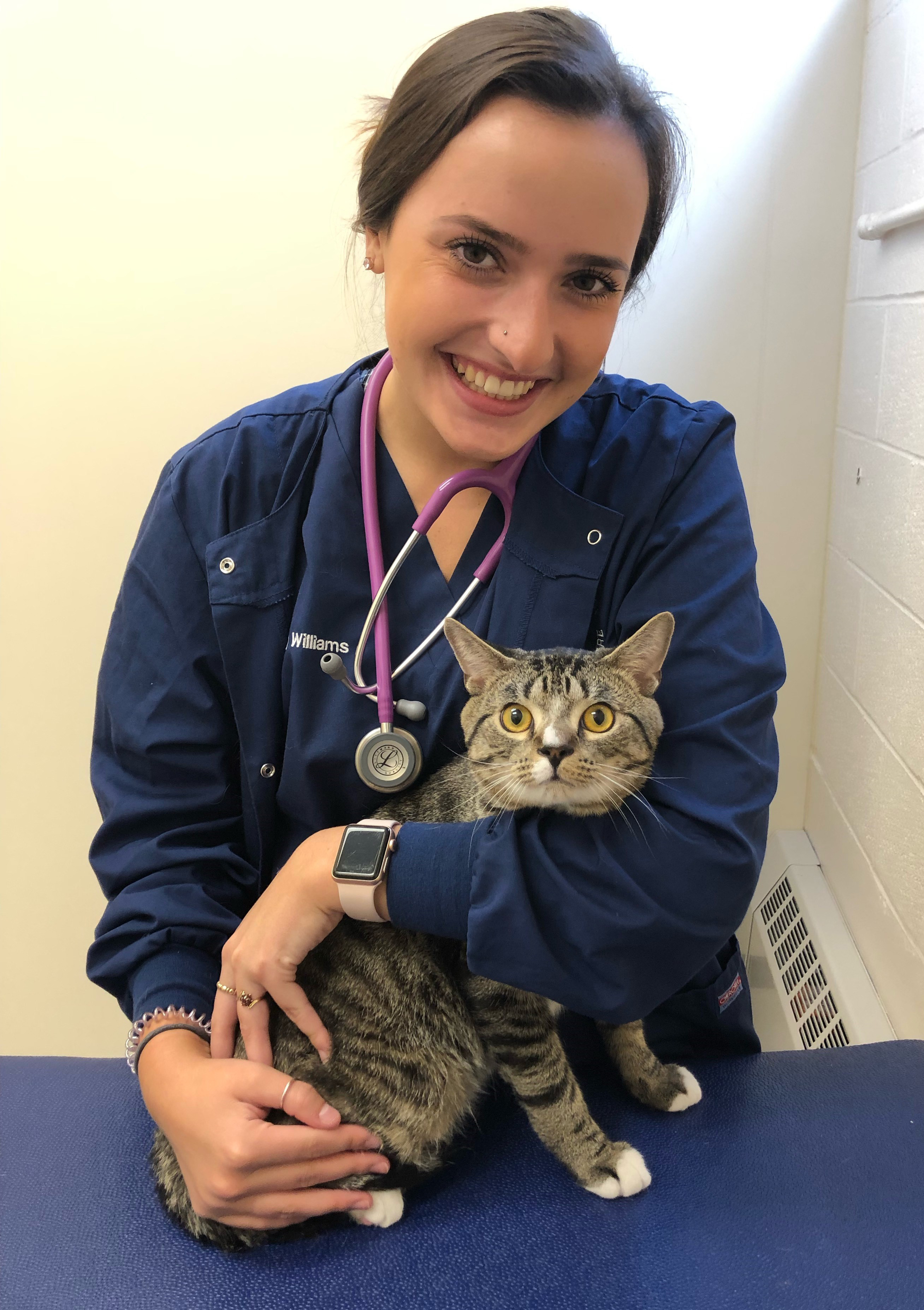 UNH veterinary technology student Lucy Williams '20