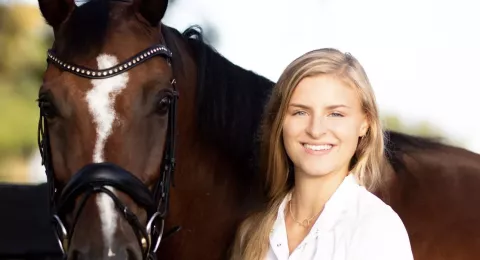 Grace Walker with a horse