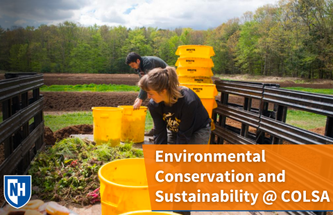 A thumbnail of environmental conservation and sustainability students working outside
