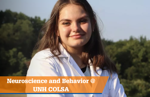 A thumbnail of a neuroscience and behavior student in a lab coat