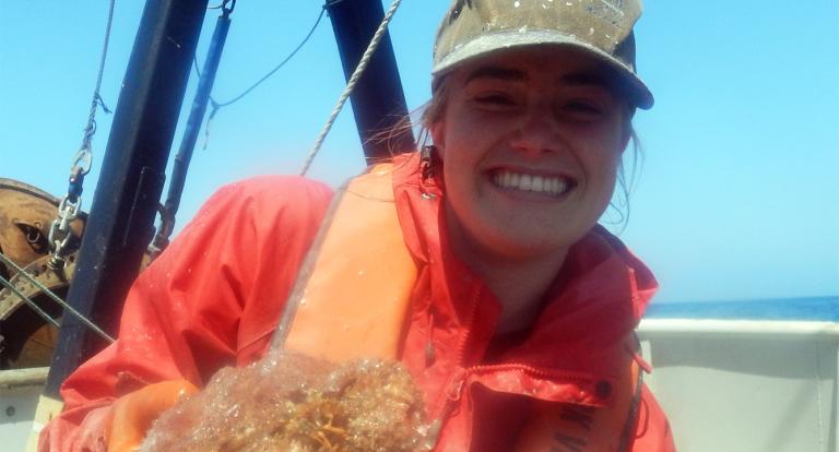 A photo of Marine Biology Master of Science student Sophie Wulfing.