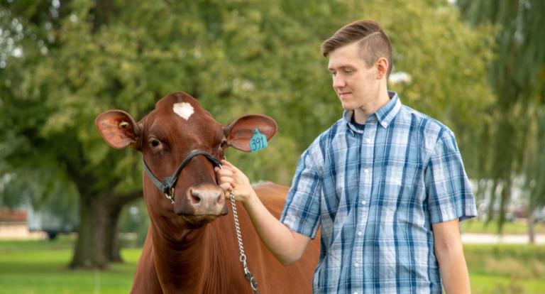 UNH applied animal science major Jake Fisher '21