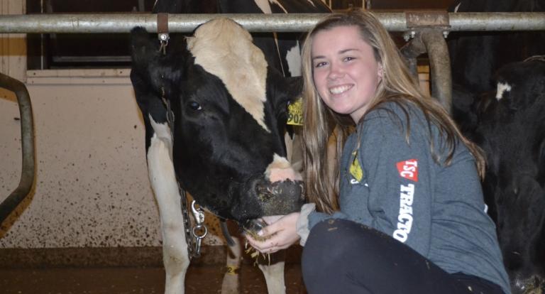 UNH Applied Animal Science major Kaitlyn LeClair '19