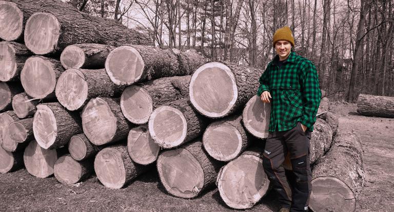UNH Forest Technology student Zach Simino '19