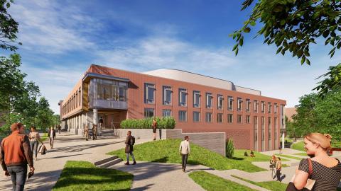 Spaulding Hall Renovation Exterior Rendering