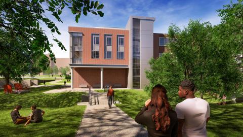 Spaulding Hall Renovation Exterior Rendering
