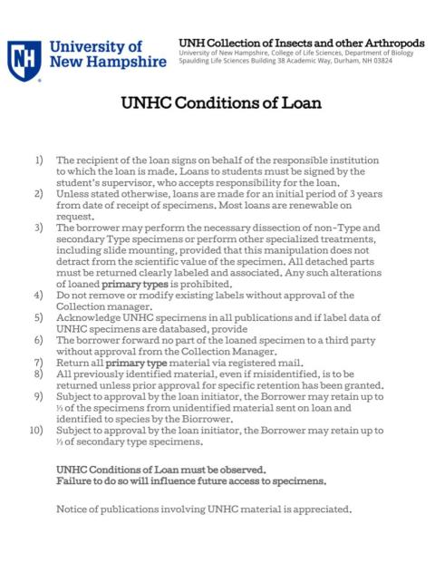 Appendix of loan forms.