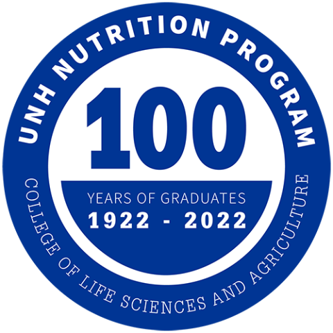 UNH Nutrition 100 Years Logo