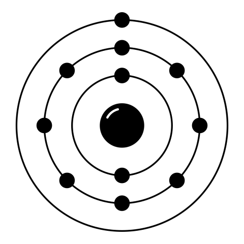 An icon of a sodium molecule