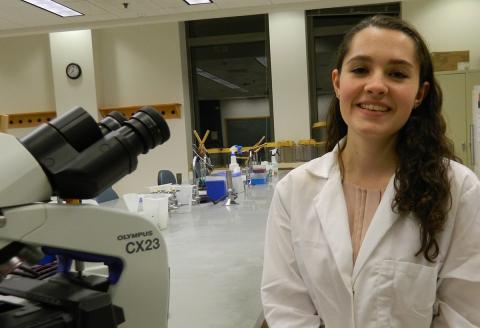 Andrea Cote, UNH biochemistry, molecular and cellular biology major Andrea Cote, UNH biochemistry, molecular and cellular biology major