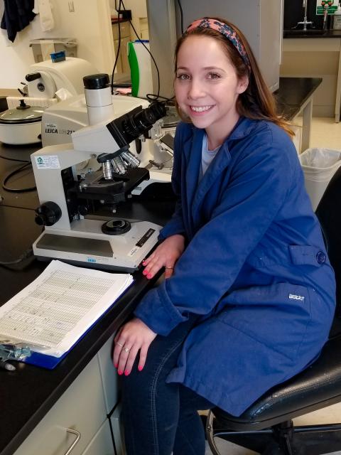 UNH animal science major Casey Sturzo '19 UNH animal science major Casey Sturzo '19