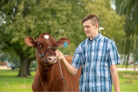 UNH applied animal science major Jake Fisher '21