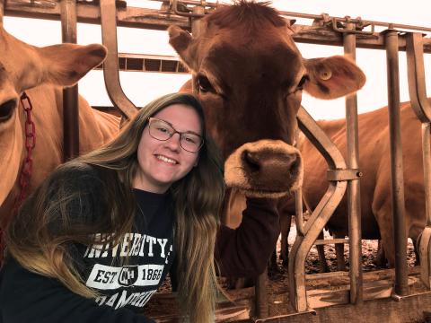 UNH animal science major Jessica Fury '19 UNH animal science major Jessica Fury '19