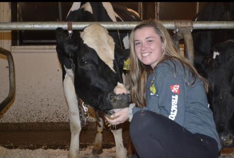 UNH Applied Animal Science major Kaitlyn LeClair '19