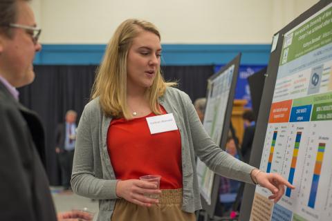 Kathryn Bennett '19 presents research at the UNH Undergraduate Research Conference Kathryn Bennett '19 presents research at the UNH Undergraduate Research Conference